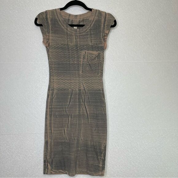 Raquel Allegra Body Con Snakeskin Print Dress S - Picture 2 of 7